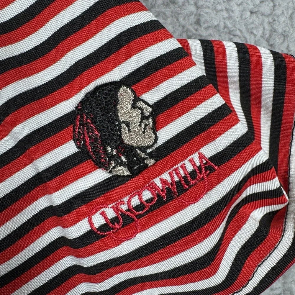 RLX Ralph Lauren Polo Mens Large Red Stripe Performance Stretch Cuscowilla Golf